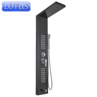 Στήλη Υδρομασάζ LOTUS® ΜΑΥΡΗ INOX 304  6 ΕΞΟΔΩΝ, HOTELINE - ΔΩΡΕΑΝ ΑΠΟΣΤΟΛΗ